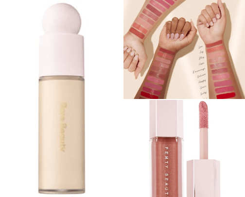 Beauty products cover photo collage