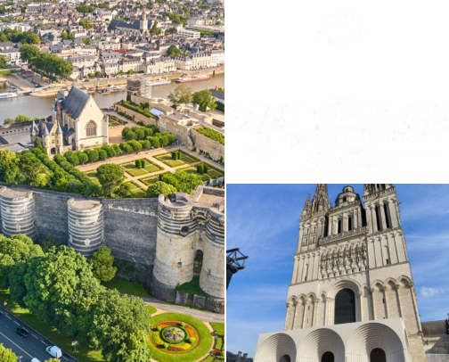 Angers, France: Castles, Gardens, Icons and Easy Stays cover photo collage