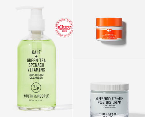 Glow Getters: the skincare products I swear by 🫶 cover photo collage