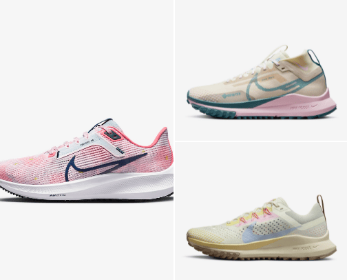 Running shoes cover photo collage