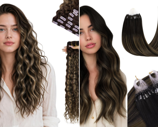 Wigs, ponytails, and extentions cover photo collage