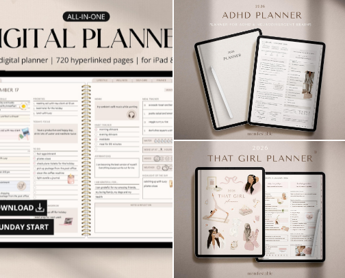 Planners I Love to Simplify Life cover photo collage
