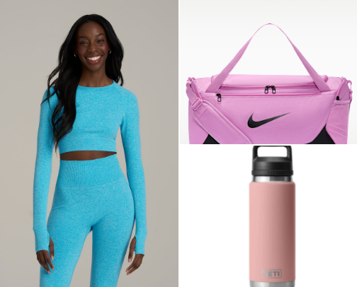 Gotta work it out! Gym essentials cover photo collage