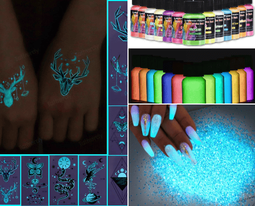 Glow in the dark acessories <3 cover photo collage