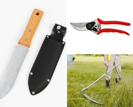 Gardening & Harvesting tools cover photo collage