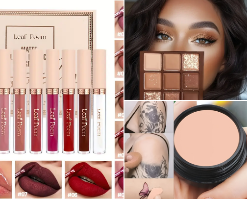 Makeup & Beauty Products For Women cover photo collage