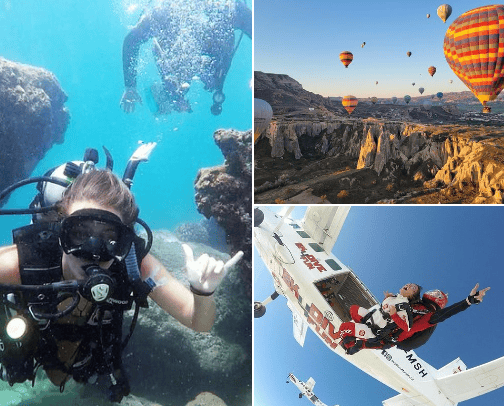 Global bucket list adventures cover photo collage