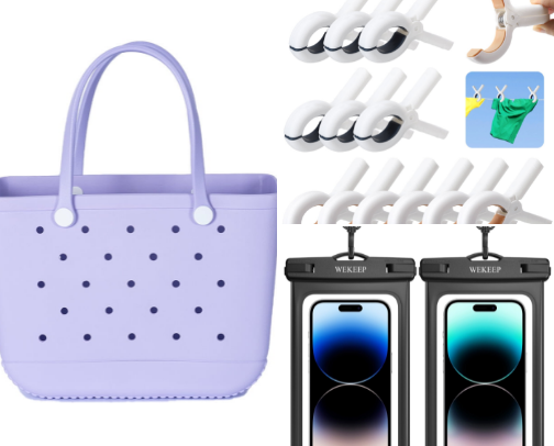 Beach day must haves! 🏖️ 🌊 ☀️ cover photo collage