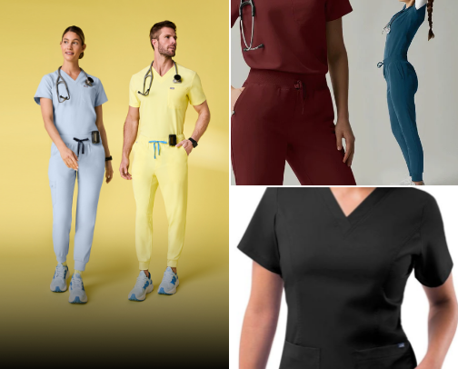 Most stylish/ Trendy scrubs cover photo collage