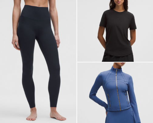Premium activewear - Lululemon picks cover photo collage