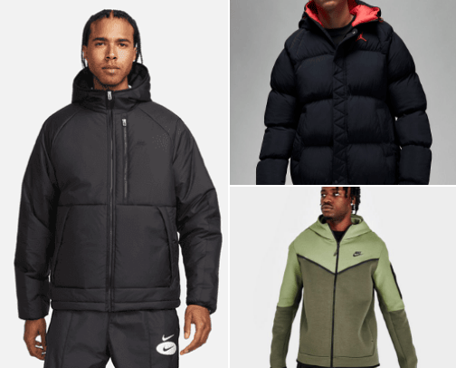 Nike Men & Women Jackets for all type🥼 cover photo collage