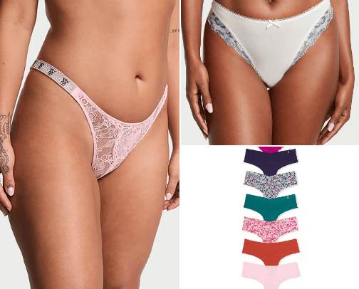 VICTORIA'S SECRET sale panties cover photo collage