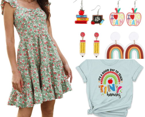 Teacher clothes cover photo collage
