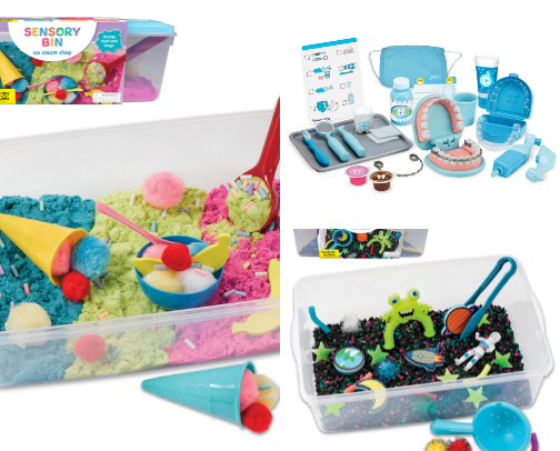 Toys/developmental activities for kids cover photo collage