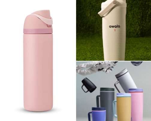 Owala freesip water bottle cover photo collage