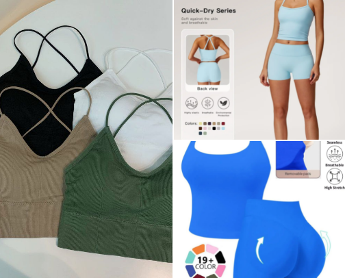 Comforting and flattering workout sets for women cover photo collage
