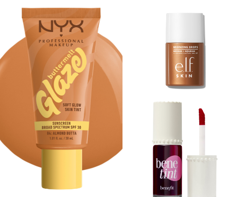 sun-kissed bronzed makeup cover photo collage