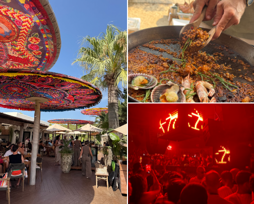 Ibiza Both Ways: Bohemian Basking & Late Night Beats cover photo collage