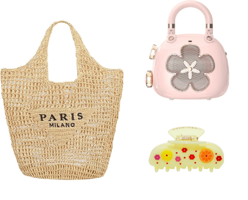 beach bag essentials ˚⋆𓇼˚⊹ 𖦹 ⁺｡ cover photo collage
