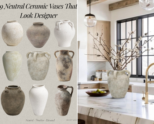 Neutral Ceramic Vases That Look Designer cover photo collage