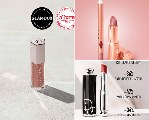Lips makeup products💄👄 cover photo collage