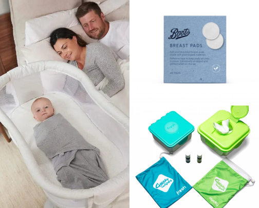 New mum essentials 🍼 cover photo collage