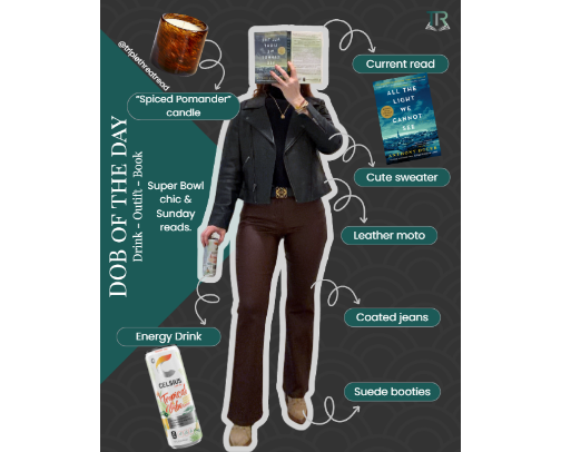 Drink Outfit Book (+Candle): Super Bowl Chic cover photo collage