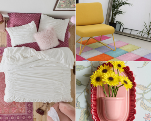 Cute Furniture & Home Decor Finds For The Ultimate Girly Apartment cover photo collage