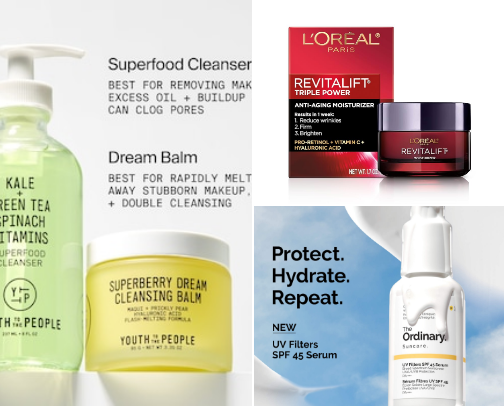 Skin Care First, Beauty Follows cover photo collage