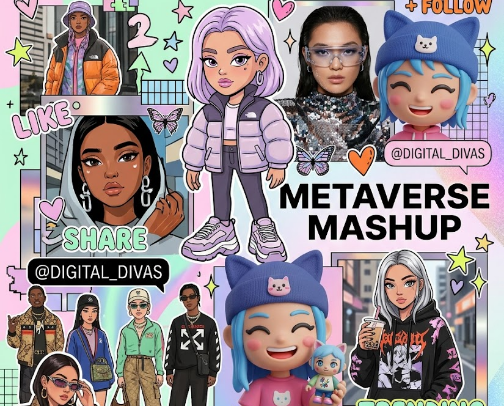AI Cartoon & Chibi Influencer Portraits cover photo collage