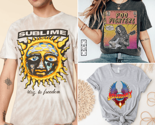 band tees cover photo collage