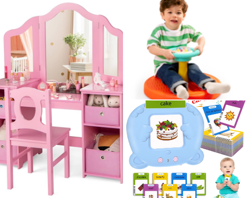Toddler need’s ! Toys + more 🦕 cover photo collage
