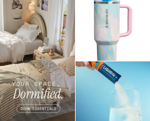 Dorm essentials cover photo collage