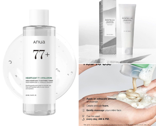 Best Kbeauty Routine for sensitive acne prone skin cover photo collage