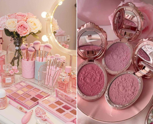 Viral makeup and skincare products 2025 cover photo collage