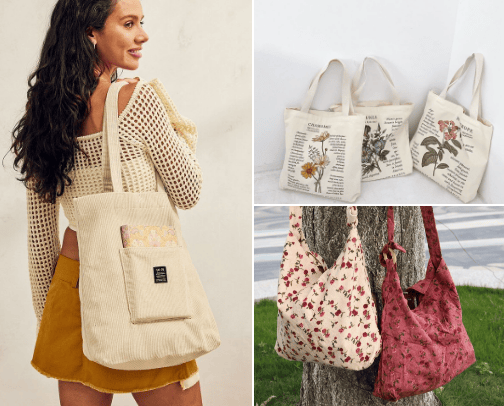 Tote bags that are practical + adorable!! cover photo collage