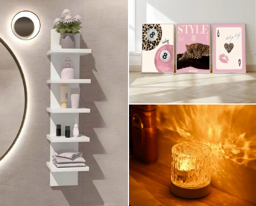 Shein bedroom decor under 10$ cover photo collage