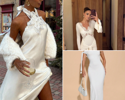 Proposal, Bachelorette & Bridal Dinner Dresses (Affordable & Stylish) cover photo collage