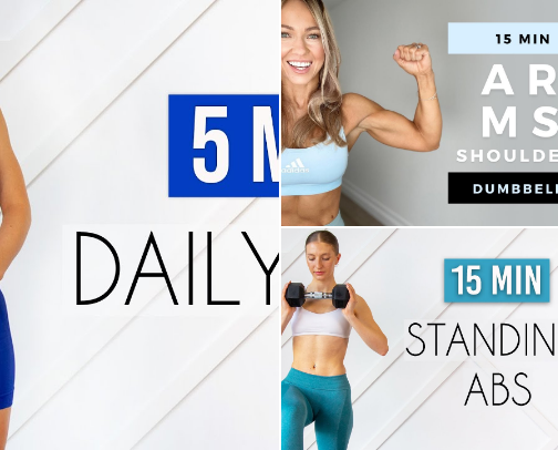 The best guided-at-home workouts! cover photo collage