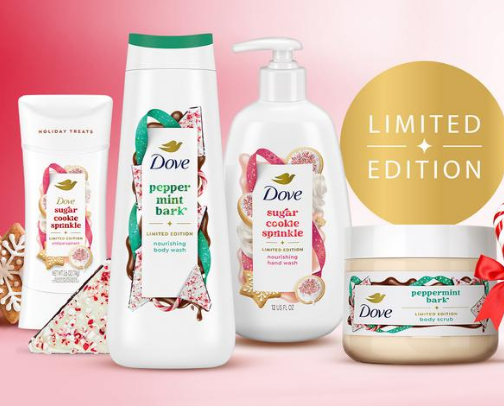 Simple body care products cover photo collage