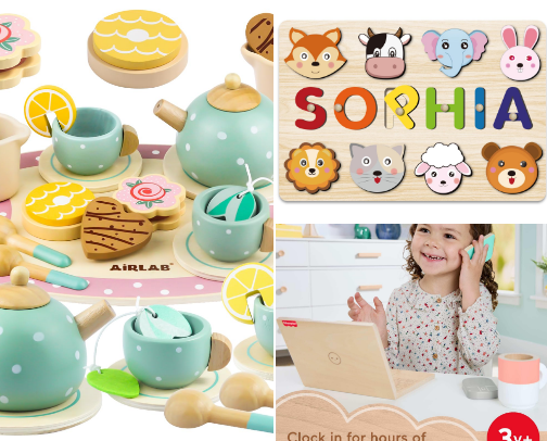 A toddlers Christmas cover photo collage