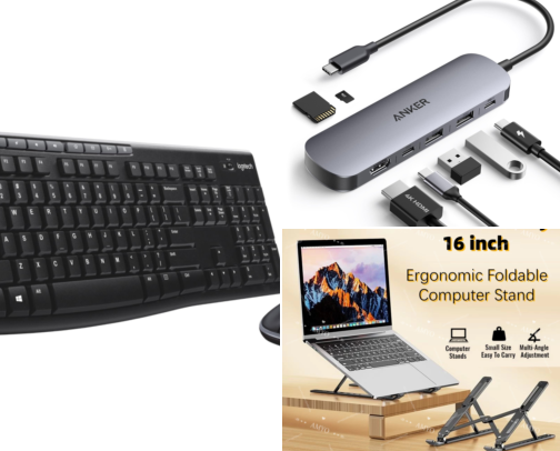 Work from Home Accesories cover photo collage