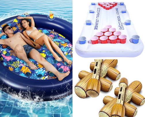 Pools, floats and water toys from Amazon cover photo collage