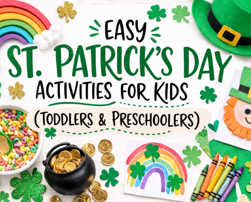 Easy St. Patrick’s Day Activities for Kids (Toddlers & Preschoolers cover photo collage