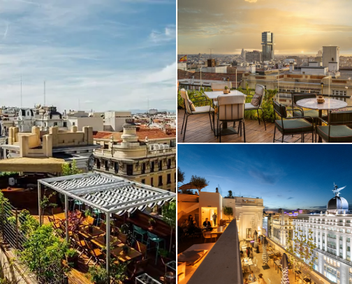 My top 10 Rooftops Bars in Madrid cover photo collage