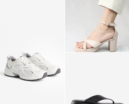 Trendy and Affordable shoes cover photo collage