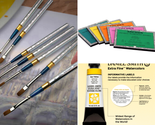 My art supplies cover photo collage