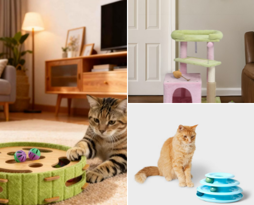 My cats favourite toys and food ❤️ cover photo collage