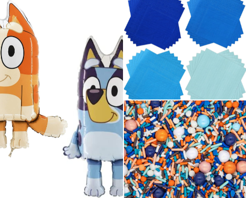 Bluey Birthday Party cover photo collage