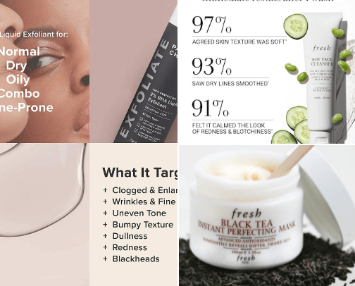 Beauty & Skincare cover photo collage